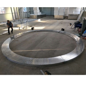 长春某勘探公司定制环形工作台 铝合金圆形踏步