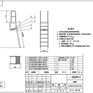 三一重能在我厂定制登高梯、伸缩功能主轴梯子